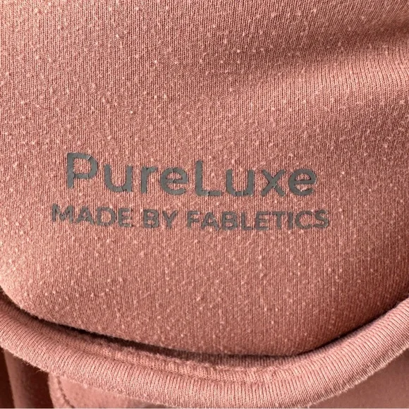 Fabletics PureLuxe Light Pink Crossover Waistband Biker Shorts Size L - Picture 4 of 10